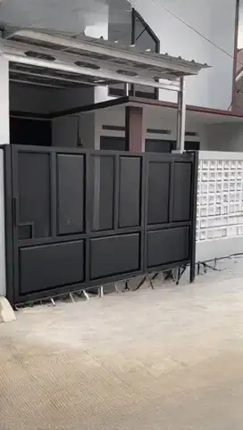 pagar rumah bahan plat minimalis