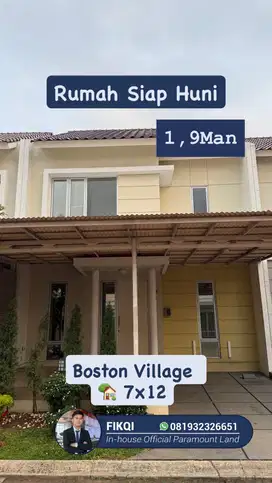 Rumah Termurah Boston Village Siap Huni 7x12