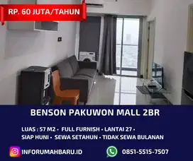 Benson 2 BR‼️ Disewakan Apartemen Siap Huni Furnish Pakuwon Mall