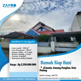 Jual rumah siap huni di gunung pangilun