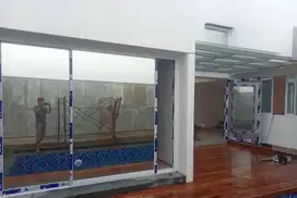Sticker Kaca Film Cermin Stiker kacafilm gedung rumah kost One way dll