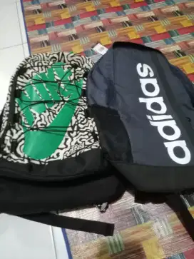 Tas gendong Adidas baru tas Nike pake 2 kali jual smuanya