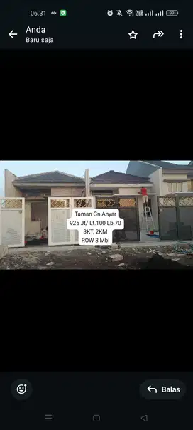 2 Unit Rumah Baru on Progress STU awal September di Gunung Anyar, SBY