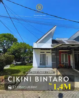 Dijual rumah posisi Hoek cluster area Cikini sektor 7 Bintaro Tangsel