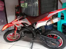 Motor mini trail MT2 mesin rumput 50cc second rasa baru