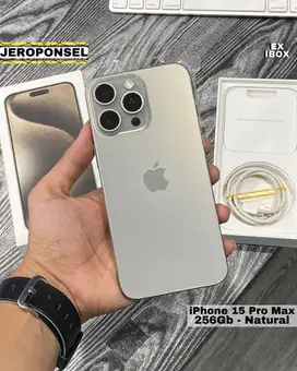 IPHONE 15 PRO MAX 256GB NATURAL IBOX MULUS GARANSI FULL ORIGINAL