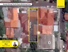 Cipete Luas 304 hitung tanah dimensi 10x30