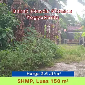 Dijual Tanah Dekat Area Pemda Sleman Siap AJB SHM Pekarangan