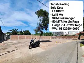 Jual Tanah Area Solo Kota, Dekat Jalan Raya, Dekat Sriwedari, Laweyan