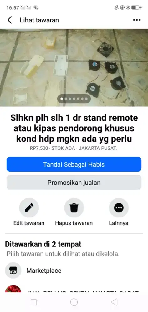 Slhkn plh slh 1 dr stand remote/kipas serba guna kond hdp hrg murah sj