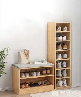 Rak sepatu kayu