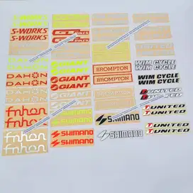 Sticker Sepeda 14cm Variasi Aksesoris Stiker Sepeda Lipat Gunung