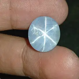 Natural Star Blue Sapphire Sri Lanka no Heat 13 ct Star Sangat Bagus