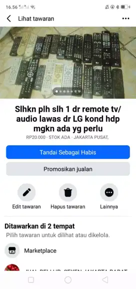 Slhkn plh slh 1 dr remote tv/audio dr LG kond hdp mgkn ada yg perlu
