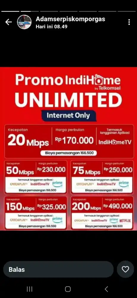 Registrasi dan pemasangan wifi
