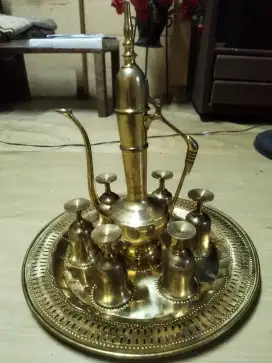 Teko kuningan antik 1 set barang antik