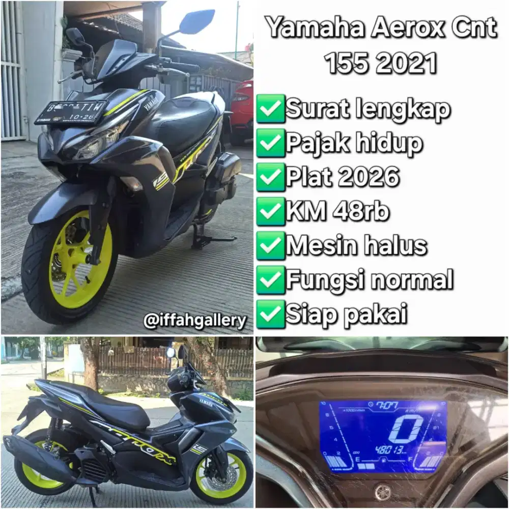 Motor Yamaha Aerox Connected 155 2021 Surat Lengkap Pajak Plat Hidup
