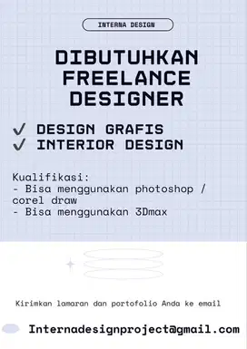 Dicari Freelance Designer
