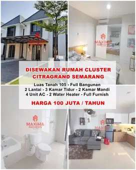Disewakan rumah citragrand furnished 2 lantai