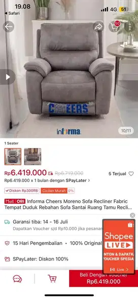 Sofa Recliner CHEERS Informa