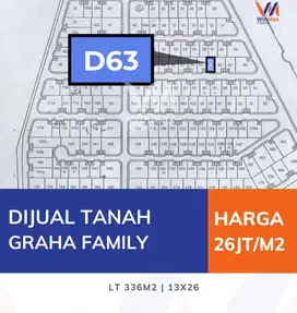 DIJUAL TANAH DI GRAHA FAMILY LOKASI FAVORIT BARANG HOT