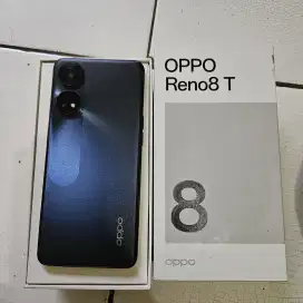 Oppo Reno 8t 4g 8/256 lengkap charger tidak ory