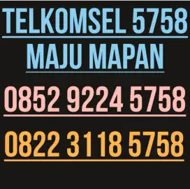 Nomor cantik Telkomsel 5758 maju mapan