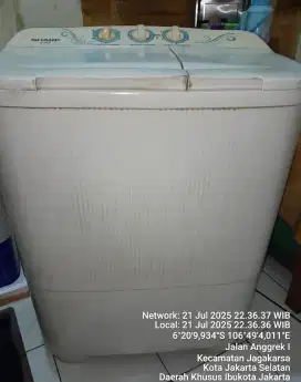 Mesin cuci sharp es t65m 6.5 kg normal siap pakai