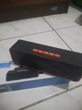 Speaker bluetooth music wireless megabass stereo fullset cod bandung