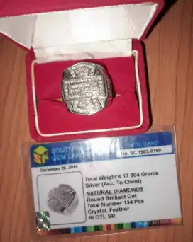 DIJUAL!! Cincin Silver Bermata Batu Mulia dan Diamond Untuk Pria