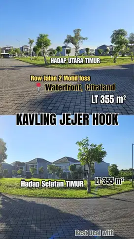 TEV DIJUAL KAVLING HOOK JEJER DI CITRALAND CLUSTER WATERFRONT