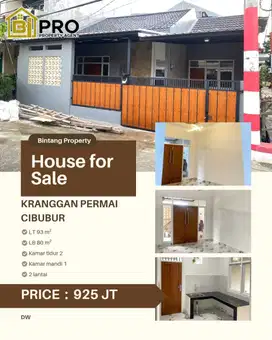 DIJUAL RUMAH KRANGGAN PERMAI JATISAMPURNA CIBUBUR BARU RENOVASI