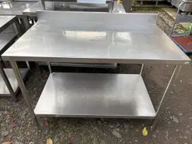 Meja Stainless 2 susun ukuran 125x75x85