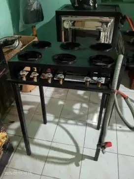 kompor serabi 6 tungku 6 kran