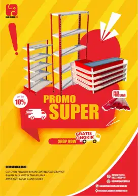 Jual perlengkapan toko dan minimarket