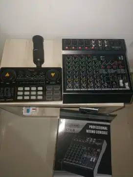 Maono dan mic juga mixer Record tech