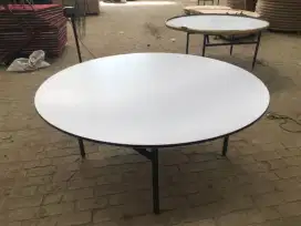 Meja makan bulat lipat otomatis D200/75cm Round Table Ballroom Meeting