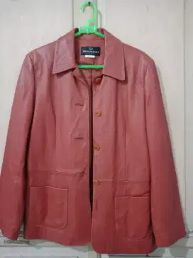 Blazer jas wanita bahan kulit asli