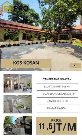 Dijual Rumah dan Kostan Exclusive Deket STAN Tangerang Selatan
