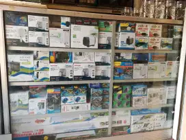 Pompa filter aquarium baru berbagi merk dan ukuran
