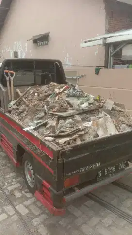 jasa buang puing sampah proyek urugan tebang pohon dll