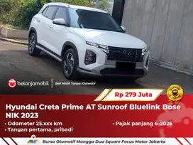 [ BERGARANSI ] Hyundai Creta Prime Putih AT Sunroof Bluelink 2023/2024
