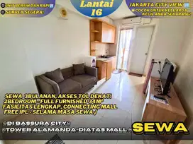 Survey Segera! Sewa 2BR Furnished Atas Mall Free IPL Di Bassura City
