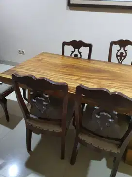 meja makan + 6 kursi