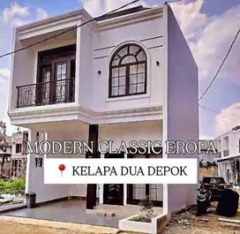 Rumah eropa di kelapa dua Depok dekat kampus Universitas Indonesia