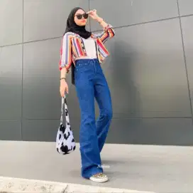 JINISO - Cutbray Hightwaist Hotty Gang Jeans
