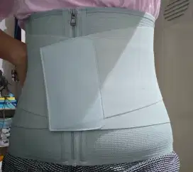 DOUBLE PRESS WAIST SHAPER (KORSET PEREKAT PINGGANG) NYLON PRESS Biru