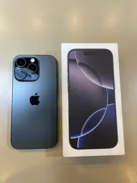 iPhone 16pro 128gb BLACK TITANIUM bekas garansi resmi by iBox