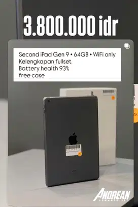 Second Ipad Gen 9 wifi 64gb Ibox
