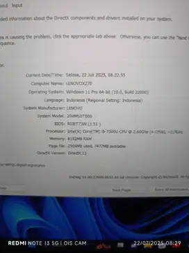 LAPTOP LENOVO THINKPAD X270 I5 GEN7 DDR4 8GB NVME 256GB